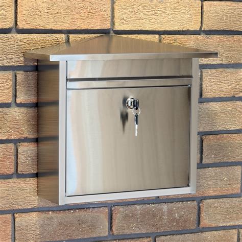 steel letter boxes|stainless steel lockable mailbox.